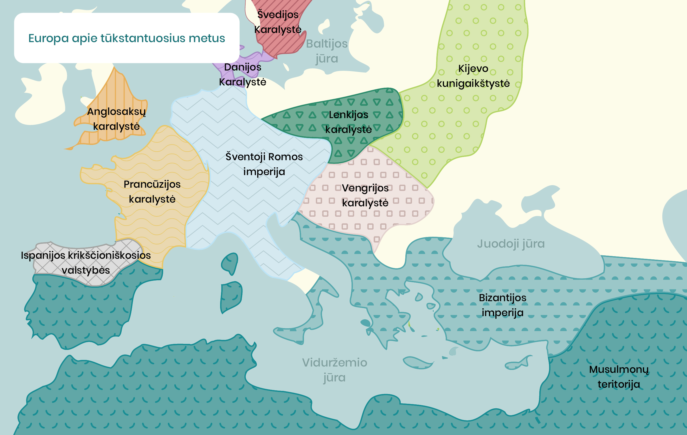 Europos apie tūkstantuosius metus žemėlapis