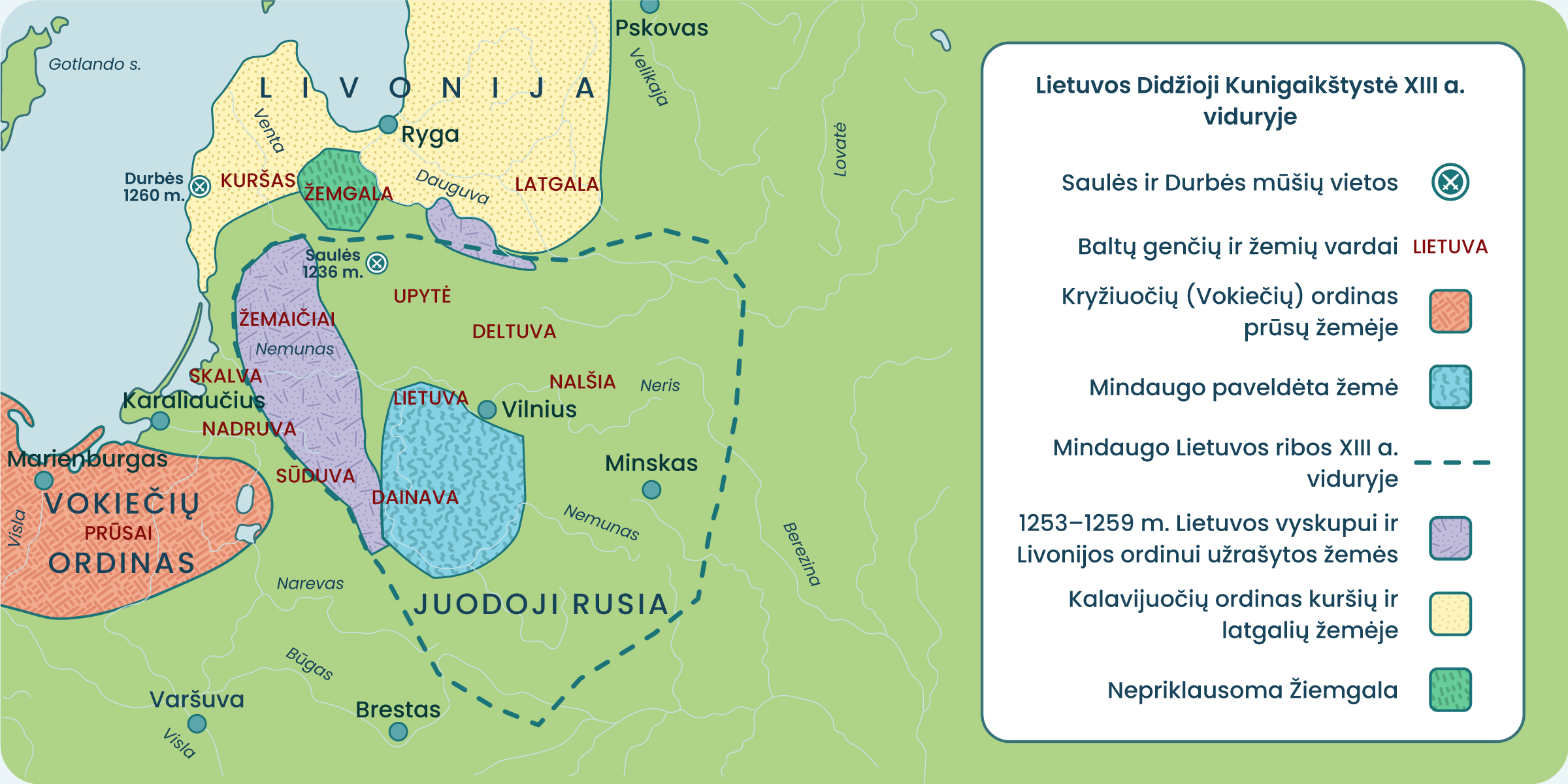 Lietuvos Didžioji Kunigaikštystė XIII a. viduryje