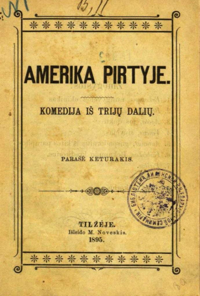 Komedijos scenarijaus „Amerika pirtyje“ viršelio nuotrauka