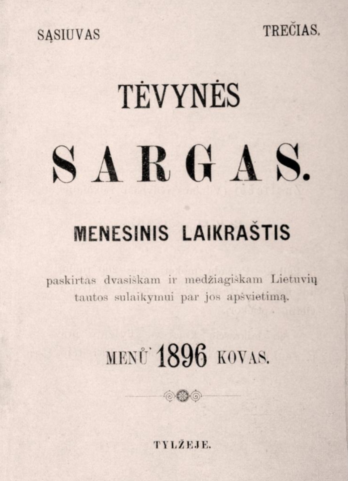 „Tėvynės sargas“ viršelis