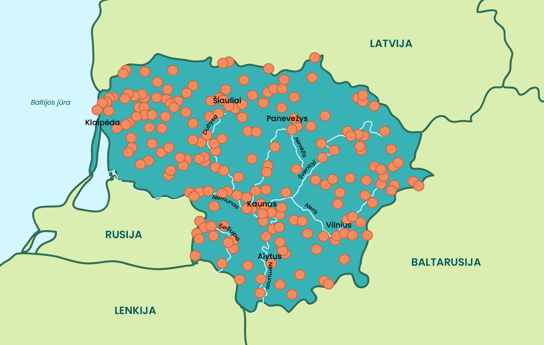 Žydų masinio naikinimo vietų žemėlapis